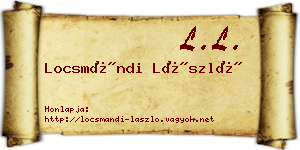 Locsmándi László névjegykártya